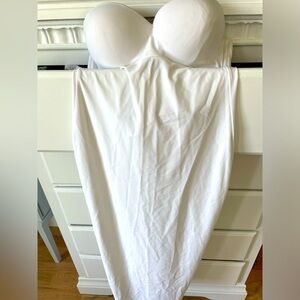 White 34c slip with built in bra, strapless.